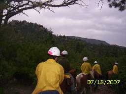 Rain threatens along trail from Cyphers Mine to Clarks Fork